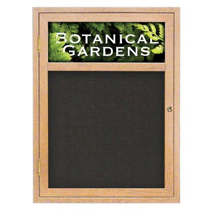 United Visual Products Sliding Glass Door Radius Letterboard, Hdr, 72"x48", Black/Grey UV9023ACSH-BLACK-GREY